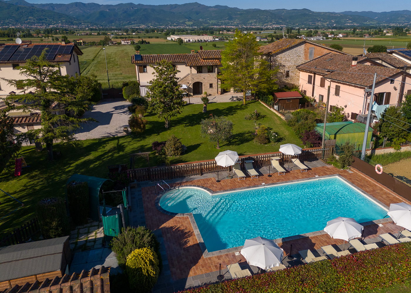 Vista panoramica su agriturismo